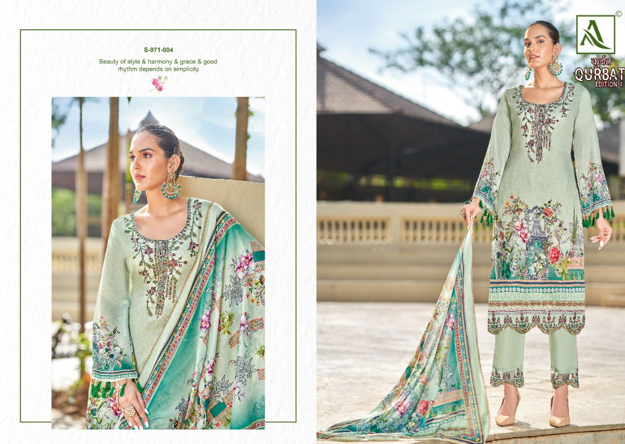 Alok Qurbat Edition 4 Jam Cotton Fancy Casual Wear Designer Dress Material Collection